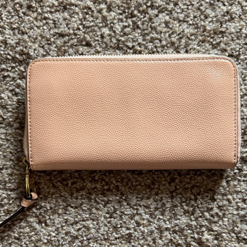 Tory Burch Blush Zip-Around Leather Wallet - Picture 2 of 7